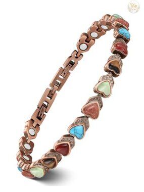 99.99% Pure Copper Magnetic Ankle Bracelet for Women, 3800 Gauss Neodymium